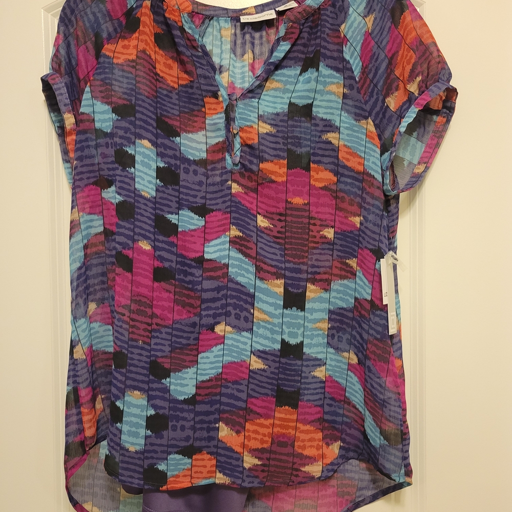 Liz Claiborne NWT Dark Berry Multi Top
